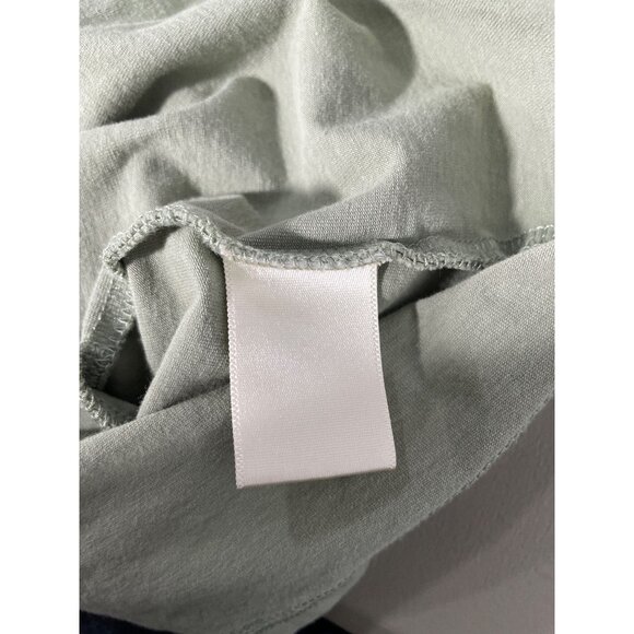 Very J Top Size Small Crew Pleated Shoulder Pads Sage Green Casual Everyday Wear - Picture 4 of 6